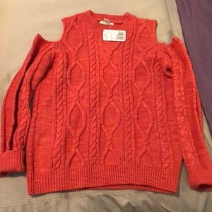 Cold shoulder sweater